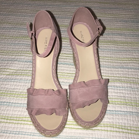 Marc Fisher Shoes - Marc Fisher Pink Suede Wedges